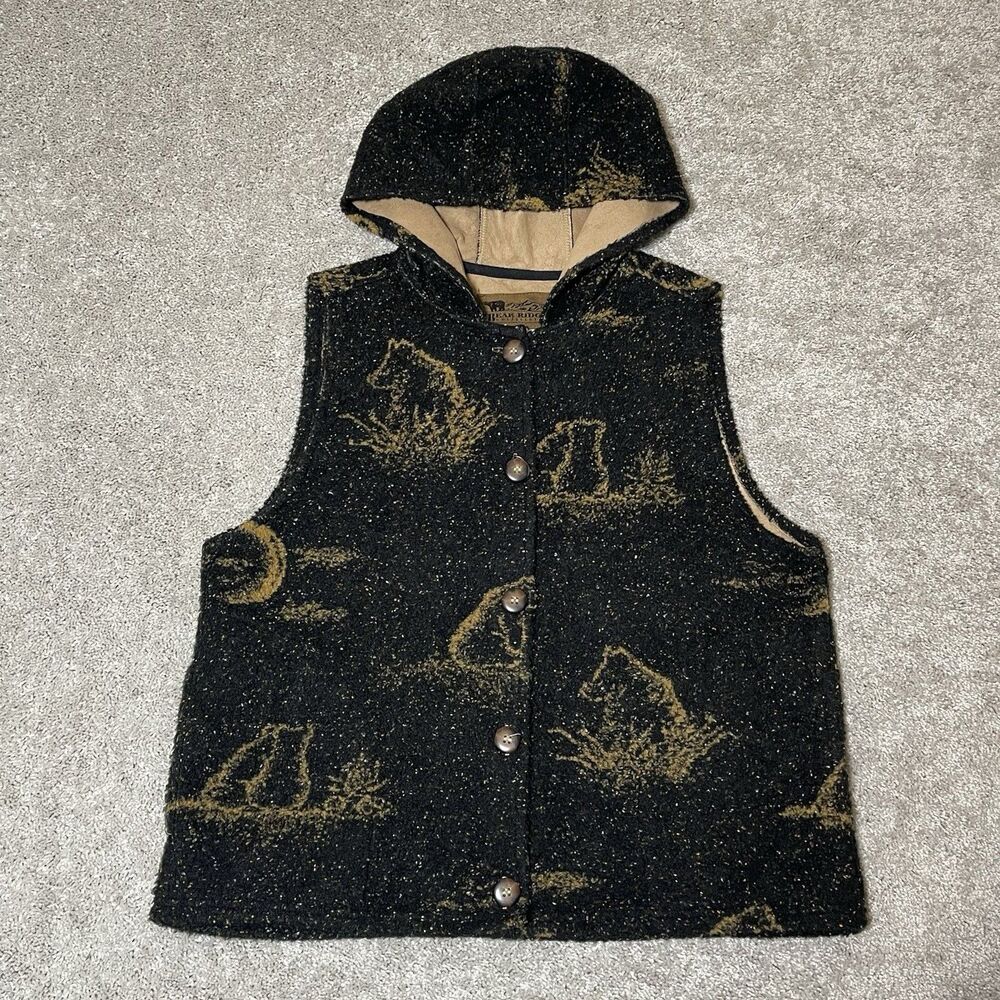 Vintage Bear Ridge Outfitters Fleece Button Vest Size Large USA 90s Nature Rare